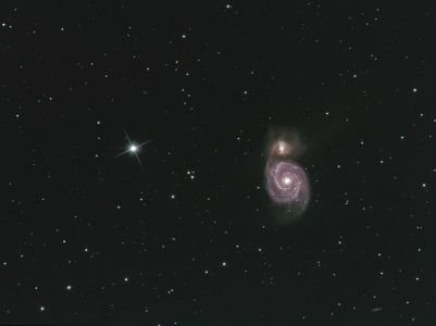 M51 / NGC 5194 - 5195 / Galaxie du Tourbillon, Chiens de Chasse (© 2010 Jean-Pierre Debet, saplimoges)