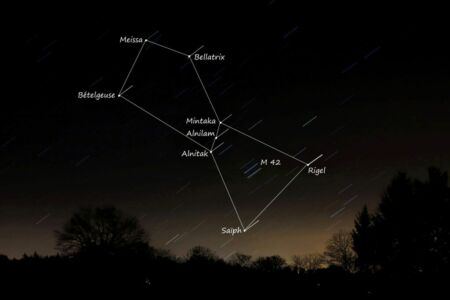 Filé d'étoiles de la constellation d'Orion (©2022, Michel Vampouille, saplimoges)