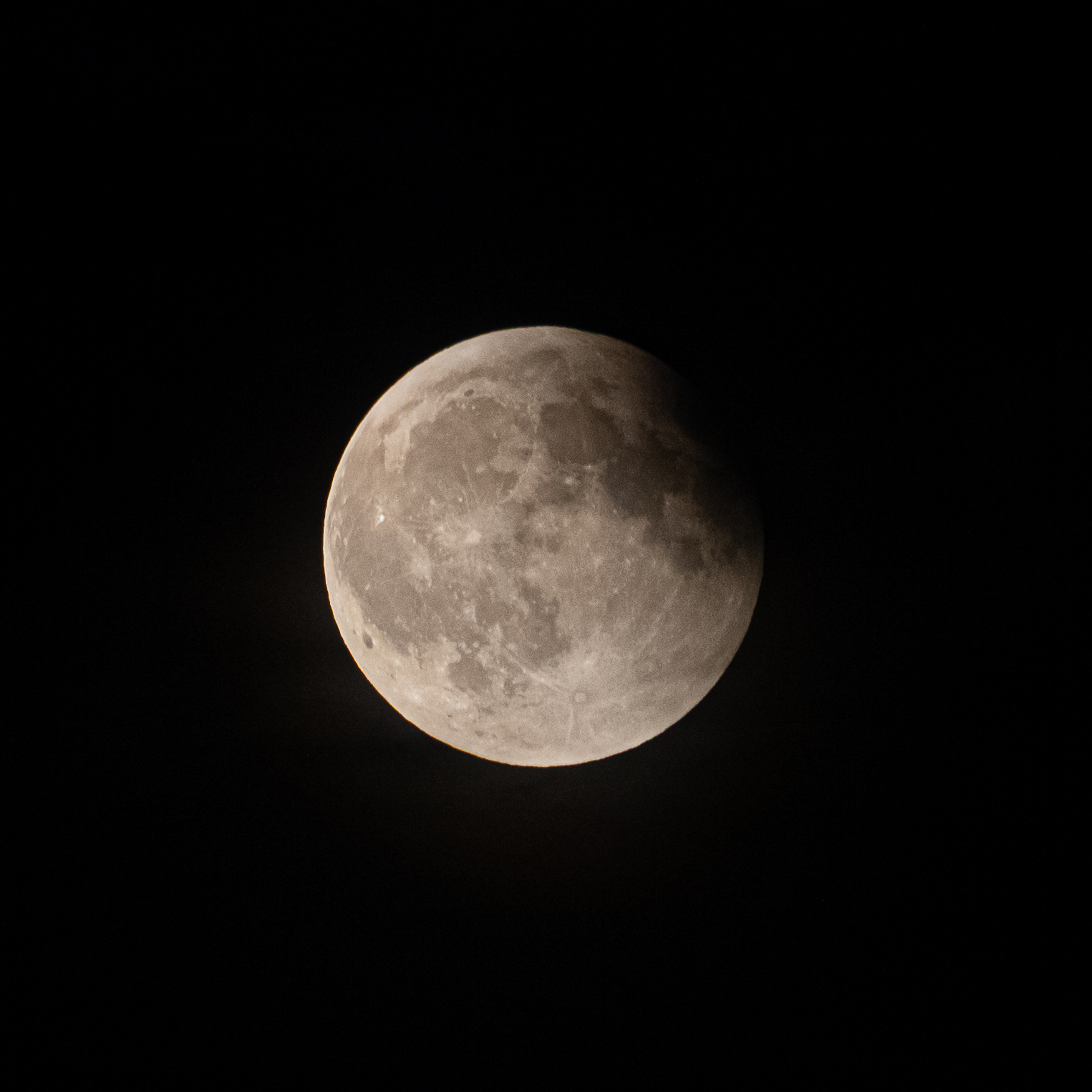 L'éclipse totale de la Lune a été immortalisée par Michaël Belleville à 22h58 du dimanche 07 septembre depuis la commune d'Eyjeaux, à 20 minutes de Limoges. Pas facile de la voir parmi autant de nuages qui ont couvert le ciel ce soir-là, mais Michaël nous montre son succès après avoir fait preuve de patience et persévérance  ! Il a utilisé un boitier Canon 2000D, un objectif de 250mm ouvert à F/5.6, avec un temps de pose de 1/500s et sensibilité de 400 ISO.
