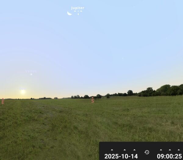 Essayez de voir Jupiter et la Lune à l'oeil nu le 14 octobre en pleine journée !