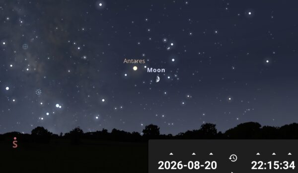 Lune et Antarès